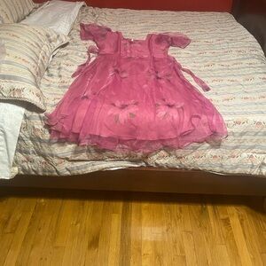 Pink Floral Kids Dress